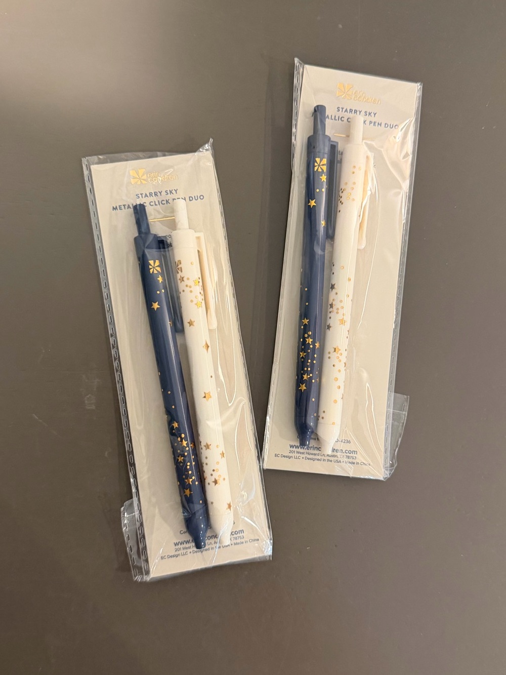 Erin Condren Starry Sky Metallic Click Pen Duo